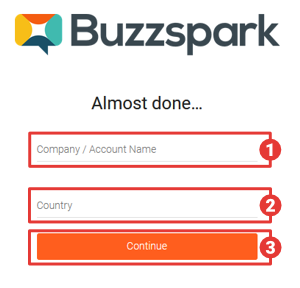 Buzzspark UGC Platform Free Trial sign-up - Account details