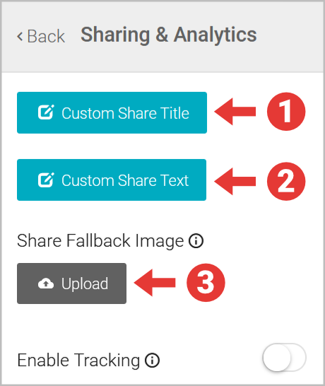Configuring Sharing Options in Widget Displays