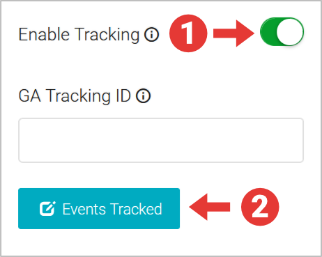 Configuring Widget Displays with your Google Analytics ID