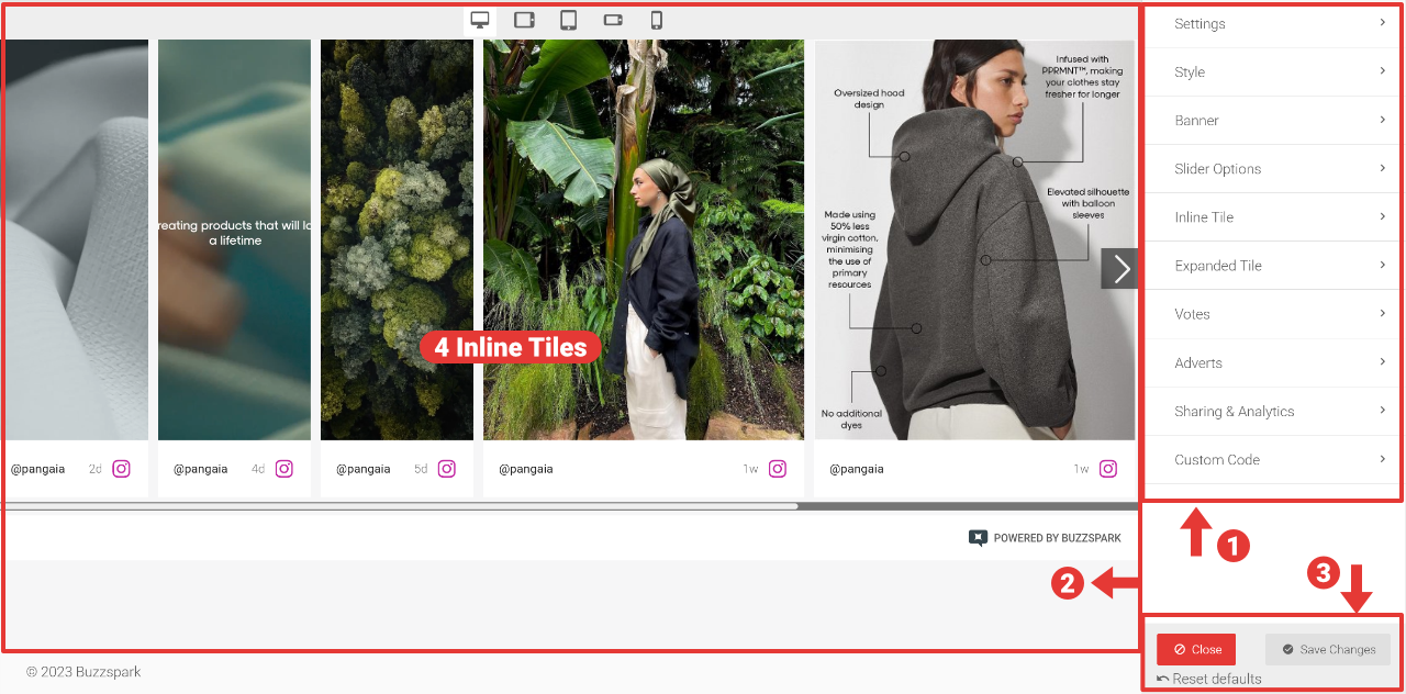 No-code UGC Widget Display Editor
